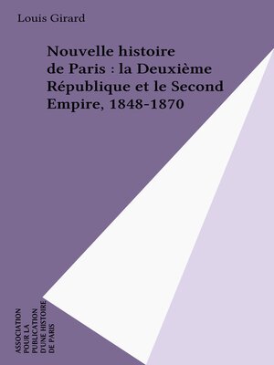cover image of Nouvelle histoire de Paris